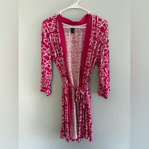 bebe Pink and White Logo Sleepwear Top